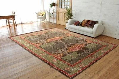 Womenarts New Green Traditional Design Hand Tufted Wool Area Rug No Tariff - Image 1 of 4