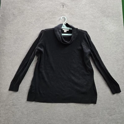 Sudadera para mujer Vineyard Vines M negra capucha de algodón manga larga de gran tamaño Foto 1 de 4