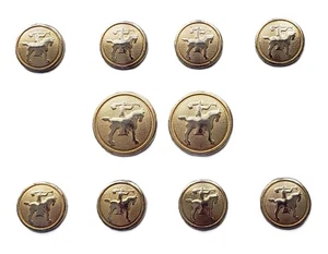 Hart Schaffner Marx Golden Trumpeter Blazer Buttons Set Gold Brass G8T Men's - Picture 1 of 1