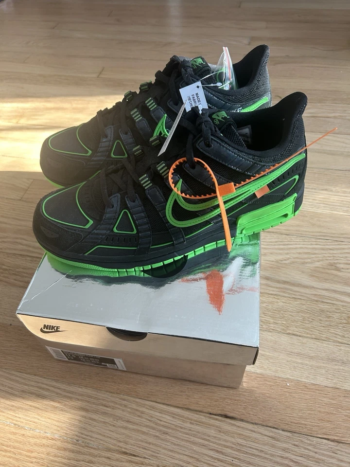 NEW Size 11.5 - Nike Air Rubber Dunk x Off-White Low Black/Green Strike - Image 1 of 4