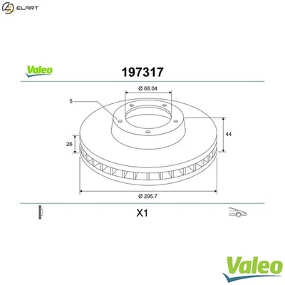 2x BRAKE DISC 197317 FOR NISSAN DUALIS ROGUE/SPORT/II/SUV QASHQAI/Wagon/+2 1.6L - Image 1 of 4