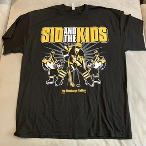 Maglietta Hockey Pittsburgh Penguins nuova senza etichette - Sidney Crosby - Sid And The Kids - XL - Foto 1 di 4