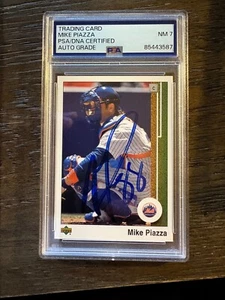 Mike Piazza NY Mets Upper Deck signed autographed baseball card AUTO PSA - Picture 1 of 1