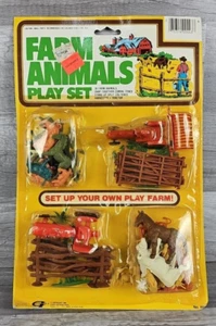 Farm Animals Model Mini Farm Figure Kids Toys Cows Model Playset Set 1984 - Picture 1 of 10