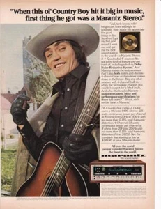 1975 Marantz 4400 Series Receiver Print-Ad/ "ol' Country Boy" Farley J Dollar - Picture 1 of 1