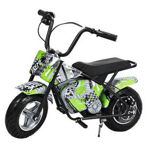 24 Volt 250 Watt Dirt Rocket Kids Electric Motorcycle Dirt Bike, Green New - Picture 1 of 13