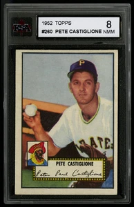 1952 Topps ~ #260 ~ Pete Castiglione ~ Piratas de Pittsburgh ~ KSA 8 casi como nuevo-como nuevo - Imagen 1 de 1