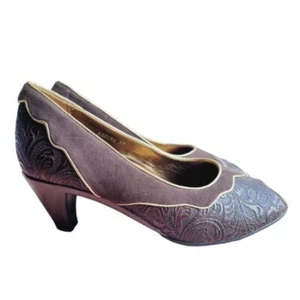 Zapatos de salón Helle cómodos para mujer Karina marrón y dorado 37 6,5 M cuero elegantes - Imagen 1 de 7