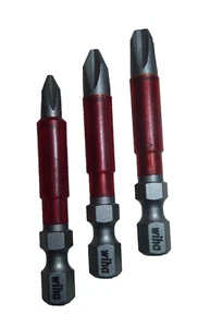 Phillips #1 #2 #3 head Impact rated Power drill BIT Set 1/4 inch Hex p2 cordless - Picture 1 of 1