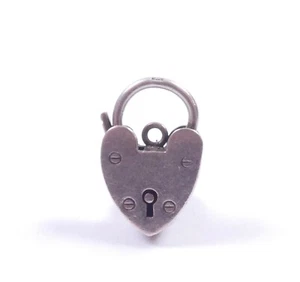 Dije de cierre de seguridad con candado 1957 vintage plata de ley 925 tamaño mediano 3,7 g - Imagen 1 de 9