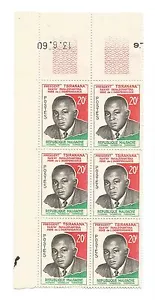 Madagaskar Madagassische Republik 6 Marken Ecke datiert 1960/T73 - Bild 1 von 1