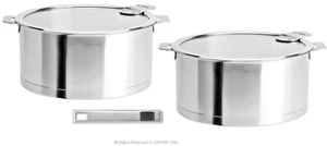 CRISTEL Set di Pentole 5 Pezzi Inox 4qt Pentola 3,5qt Casseruola - Strate - Foto 1 di 4
