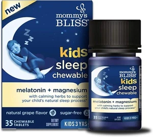 Mommy’s Bliss Kids Sleep Chewable Tablets Grape Flavor - 35 Count EXP 01/2026 - Picture 1 of 2