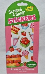 PEACEABLE KINGDOM 35 SCRATCH N' SNIFF-PEGATINAS PERFUMADAS CON FRESA, PASTEL, HELADO - Imagen 1 de 2