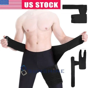 Hip Brace Compression Groin Support Wrap for Sciatica Pain Relief Thigh Recovery - Picture 1 of 20