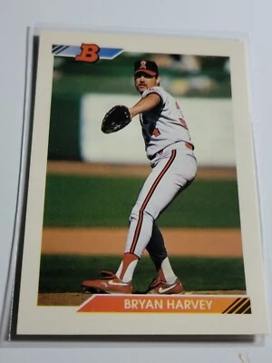 BRYAN HARVEY 1992 Bowman #172.   ANGELS - Image 1 of 2
