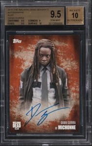 2016 Walking Dead Autographs /99 Rust Danai Gurira Michonne Beckett 9.5 10 6849