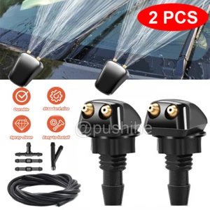 2PCS Universal Car Windscreen Front Window Washer Wiper Sprayer Nozzle Spray Jet - Foto 1 di 12