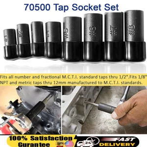 70500 Tap Socket Set for Fractional MCTI Standard Tap Use with 1/4" & 3/8" Drive - Picture 1 of 11