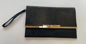 Atmosphere Black and gold evening handbag - Picture 1 of 4