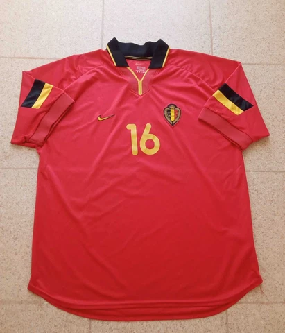Belgium Jersey #16 1998 1999 2000 Home Football Shirt Nike  SIze  XL Cover