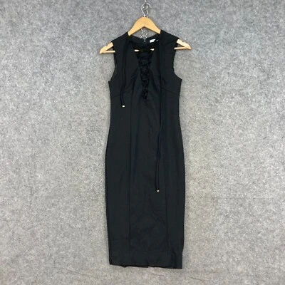 Finders Keepers Womens Dress Size M Medium Black Midi Sleeveless Sheath 42935 - image 1 of 4