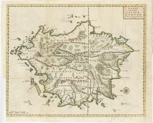 Mappa antica originale dell'isola del Borneo - Foto 1 di 1