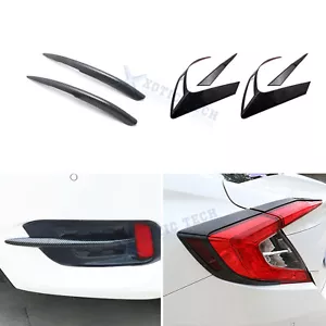 Carbon Style Rear Tail Light Eyelid Reflector Insert Cover For Civic 10th Sedan - Bild 1 von 9