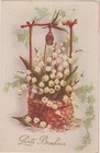 CARTE POSTALE FANTAISIE FETE 1ER MAI/BOUQUET/MUGUET/PORTE BONHEUR ANCIEN PUIT