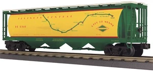 MTH RAILKING ILLINOIS CENTRAL MIAMI 4-BAY MAP HOPPER CAR 30-75390 O GAUGE NEW - Picture 1 of 3