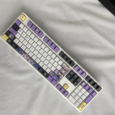 New Genshin Impact Hutao Keqing Klee 108 Keys Cherry MX Mechanical Keyboard Gift - Image 1 of 4