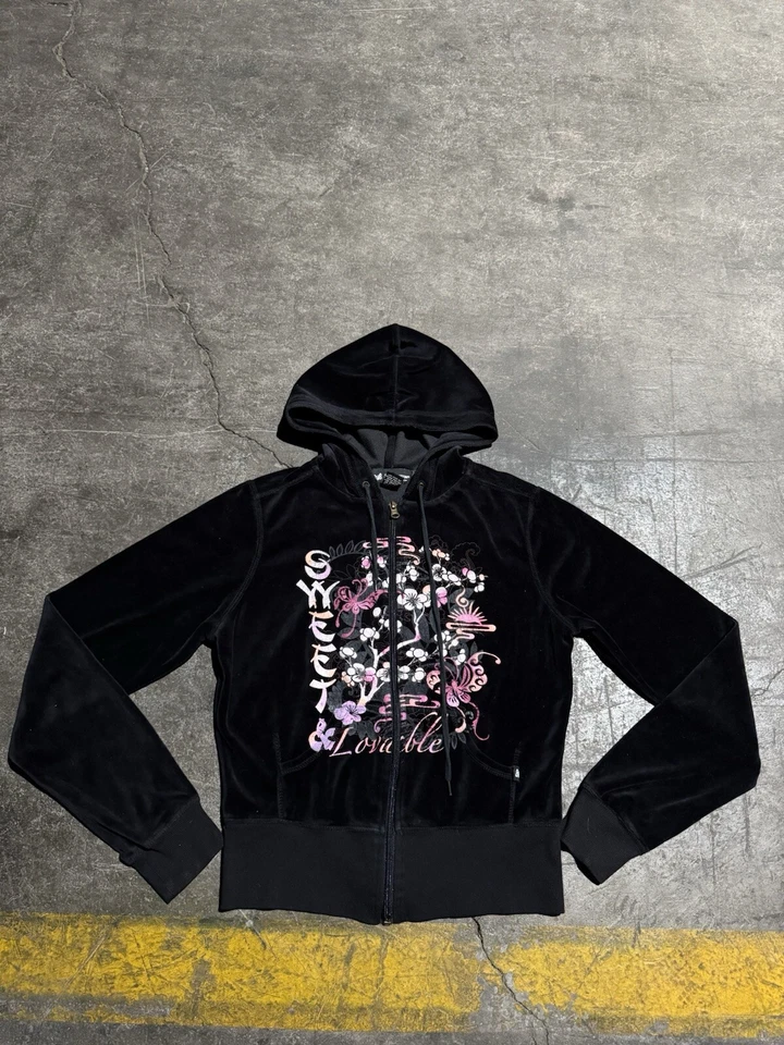 Sudadera con capucha vintage Y2K autoestima cremallera para mujer grande Y2K jugosa edición estilo resistente Foto 1 de 4