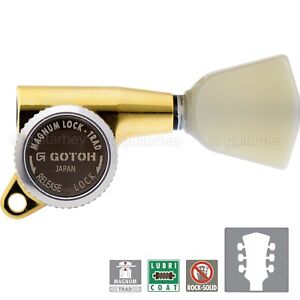 NEW Gotoh SG381-P4N MGT Magnum Locking Trad Keystone Tuning Keys 3x3 - GOLD