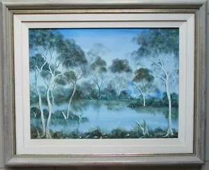 Large painting oil on board, by Julie Hart daughter of Pro Hart 60cm x 45cm - Picture 1 of 3