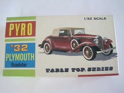 Pyro 1932 Plymouth Roadster 1/32 Scale Model Table Top W/ Instructions 1967 - Image 1 of 4