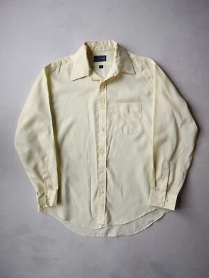 Vintage 70s JCPenney Shirt Lightweight Faded Yellow Size L Textured - Image 1 of 4