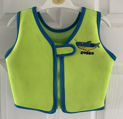 Zoggs Bright Green Swim Jacket Age 2 - 3 Years Chest  65 Cm 15 - 18 Kg Float • 4.99£