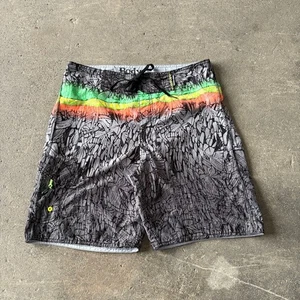Body Glove Board Shorts Size 34 Gray Side Pocket Summer Swimming Drawstring - Picture 1 of 8