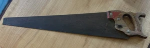 Vintage Hand Saw Wheat Design Red Paint 26" Blade, Missing Bolt - Picture 1 of 9