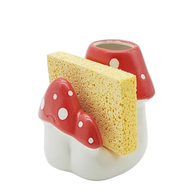 Soporte de esponja para setas para fregadero de cocina lindo decoración de cocina decoración de setas cer... Foto 1 de 4
