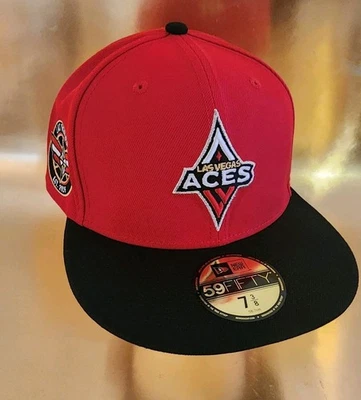 Chapéu Las Vegas Aces New Era 59Fifty LIDSHD feito para o W X WNBA 3.0 tamanho 7 3/8 - Imagem 1 de 4