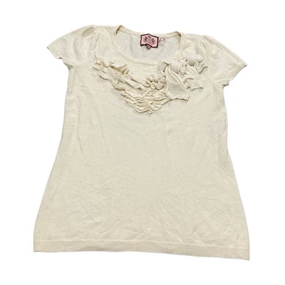 Suéter Top Vintage Juicy Couture Lana Cachemira Coqueta Manga Corta y2k Grande Foto 1 de 4