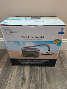 Mainstays Pool Vacuum Kit 2-Piece 25ft UV-Resistant Hose+Swivel Head 1.25"/1.5" - Picture 1 of 5