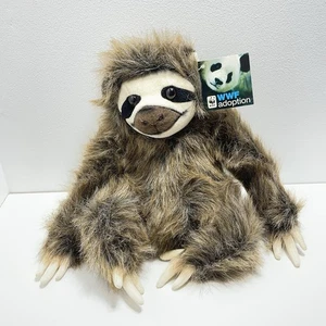 Neu mit Etikett Fiesta dreizehiges Faultier Plüschtier Stofftier WWF World Wildlife Adoption 11 Zoll - Bild 1 von 9