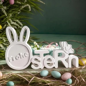 Handmade Bunny Silicone Molds Non-stick Animal Candle Mold Happy Easter Decor - Picture 1 of 8