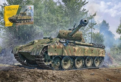 KIT MODELLINO CARRO ARMATO ITALERI PZ.KPFW V PANTHER AUSF.A SCALA 1:72 - Immagine 1 di 4