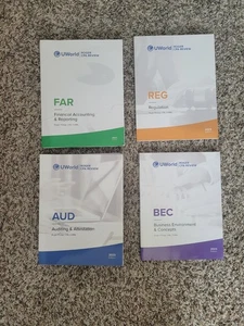UWorld Roger CPA Exam Review Books 2023 Edition: AUD, FAR, REG & REG - Picture 1 of 1