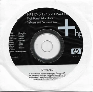 HP L1740 17" and L1940 19" Flat Panel Monitors CD - Zdjęcie 1 z 1