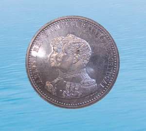 PORTUGAL 500 REIS 1898 INDIA DISCOVERY CARLOS AMELIA SILVER  KM 538 #6702# - Picture 1 of 2