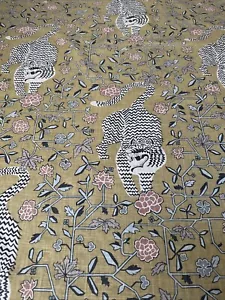 Richloom Lemieux et Cie Theodore Tiger anthropologie 58x68 Inches Fabric - Afbeelding 1 van 4